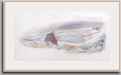 UPERNAVIK PANORAMA #1 2007 oil/Denril 16"x31"